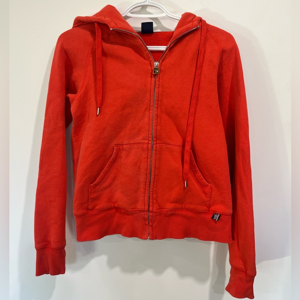Aritzia TNA Y2K Orange Full-Zip Hoodie Size S - Picture 1 of 9